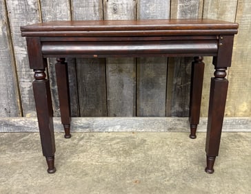 Early Mahogany Swivel Top Game Table, Circa 1850 18"X36"X30"