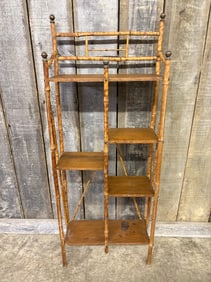 Antique Bamboo Multi Tier Bookcase 8"X19"X49"