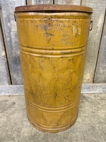 Early Large Lard Or Flour Kitchen Tin 16"X16"X28"