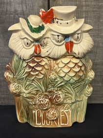 Vintage 1950’s “When Shadows Fall?? McCoy Owl Cookie Jar 5"X8"X11"