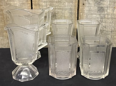 Bryce Brothers, Bryce & Walker Co Serving Collection in Pleat and Panel (aka Derby) Pattern: Tea