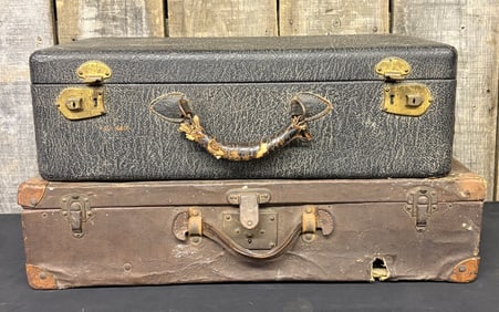 Two Antique Luggage Cases (Largest 13"X23"X6")