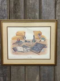 Teacher's Break" By Charles Spalding, Framed Vintage Print 521/1500 with Certificate of