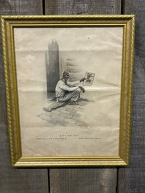 Gilt Framed "That's My Boy" Cream of Wheat Co. Print, 1911 13"X16"