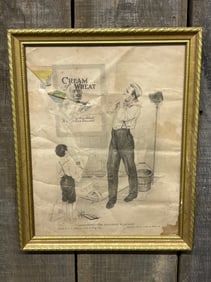Gilt Framed "Imitation-The Sincerest Flattery" Cream of Wheat Co. Print, 1920 13"X16"