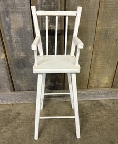 Vintage Painted High Chair 11"X11"X28"