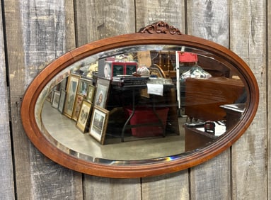Mahogany Wall Mirror 34"X20"X2"
