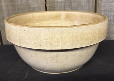 Antique Stoneware Pottery Mixing Bowl