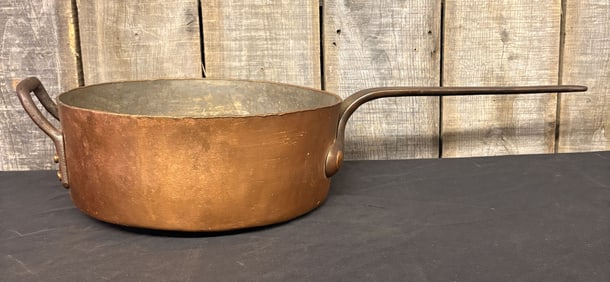 Antique Cooper Saucepan / Cooking Pot, Marked D.H.&M Co, NY
