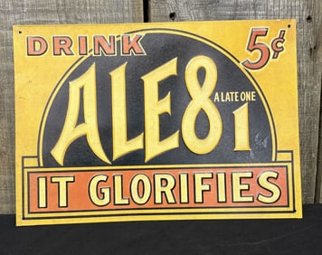 Vintage Single Sided Ale 8 Sign