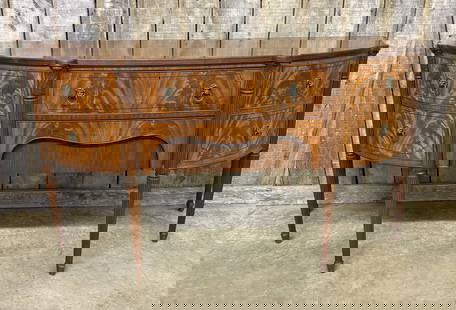 Excellent Mid-Atlantic Federal Inlaid Mahogany Sideboard 72"X24"X36": Excellent Mid-Atlantic Federal Inlaid Mahogany Sideboard 72"X24"X36"
