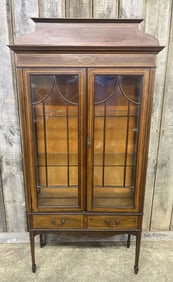 Antique Edwardian Style Display Cabinet