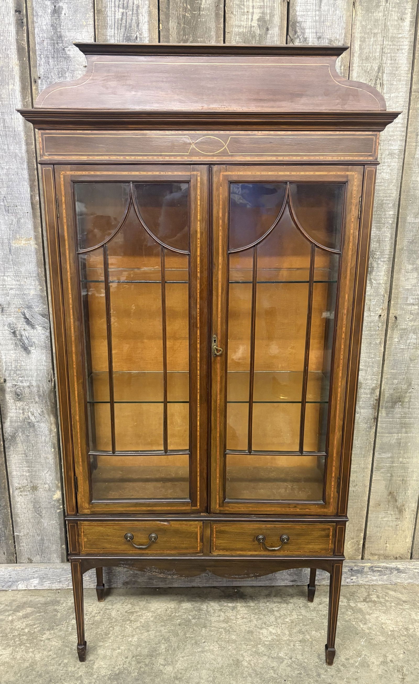 Antique Edwardian Style Display Cabinet 15"X36"X72" (1 of 6)