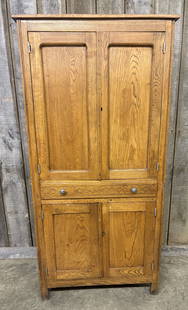 Early American Pie Safe Cupboard 17"X34"X70": Early American Pie Safe Cupboard 17"X34"X70"