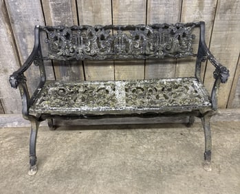 Antique Cast Iron Garden Bench