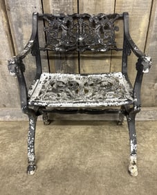 Antique Cast Iron Garden Seat