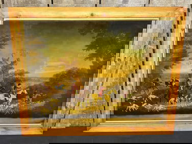 Vintage Framed Print "Hunting Plate III, At Fault" by John Nost Sartorius