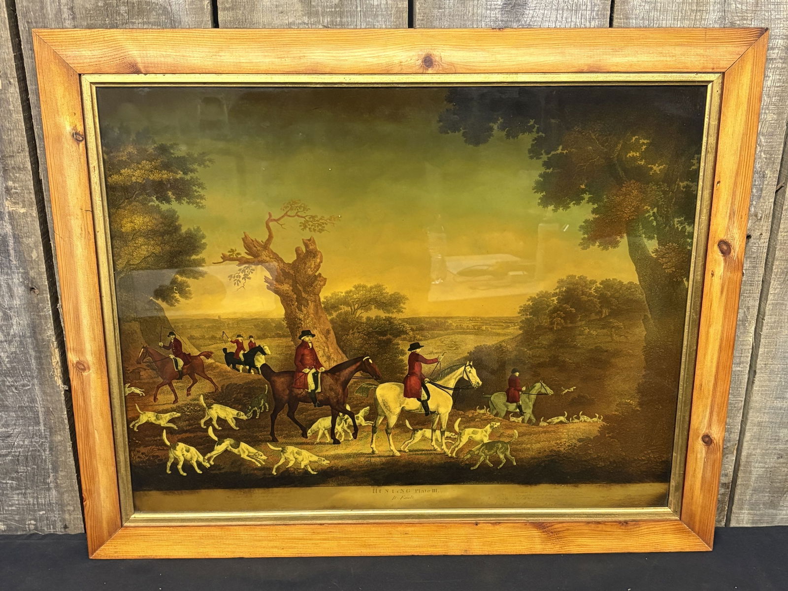 Early Framed "Hunting Plate III, At Fault" by John Nost Sartorius 29"X23" (1 of 6)