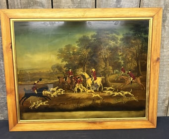 Vintage Framed Print "Hunting Plate IV, The Death" by John Nost Sartorius