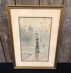 Paul Sawyier – "Wapping Street Reflections", Stamped Special Proof – Not For Resale