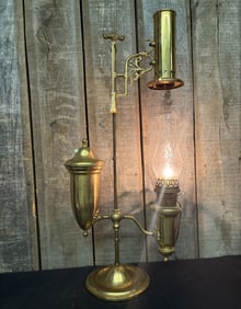 Antique Large Aladdin Brass Student Lamp