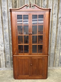 Antique Early American Cherry Corner Cabinet