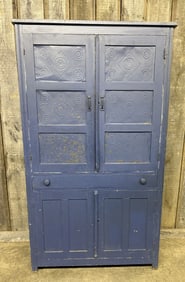 Antique American Painted Pie Safe
