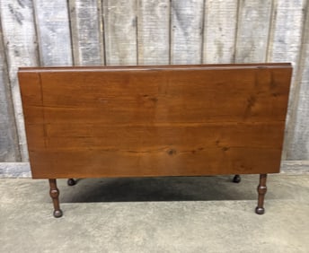 Antique American Sheraton Solid Cherry Gateleg Drop Leaf Dining Console Table