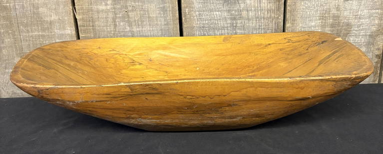 Primitive Style Dough Bowl 10"X20"X5": Primitive Style Dough Bowl 10"X20"X5"