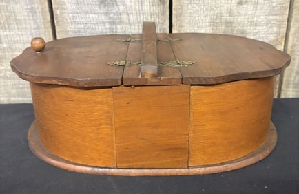 Antique Sewing Caddy with Multiple Compartments