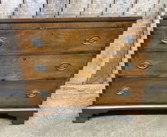 Antique Georgian Mahogany Chest of Three (3) Drawers
