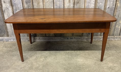 Antique Country French Provincial Walnut Farmhouse Table