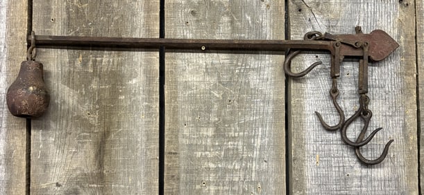 Primitive Cast Iron Hanging Balance Scale