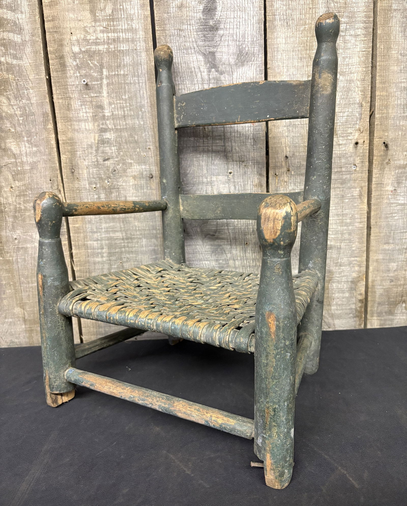 Antique Shaker Style Child's Cane Bottom Chair 12"X14"X21" (1 of 3)