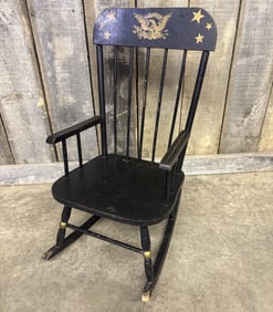 1950's Oak Hill Rocking Chair