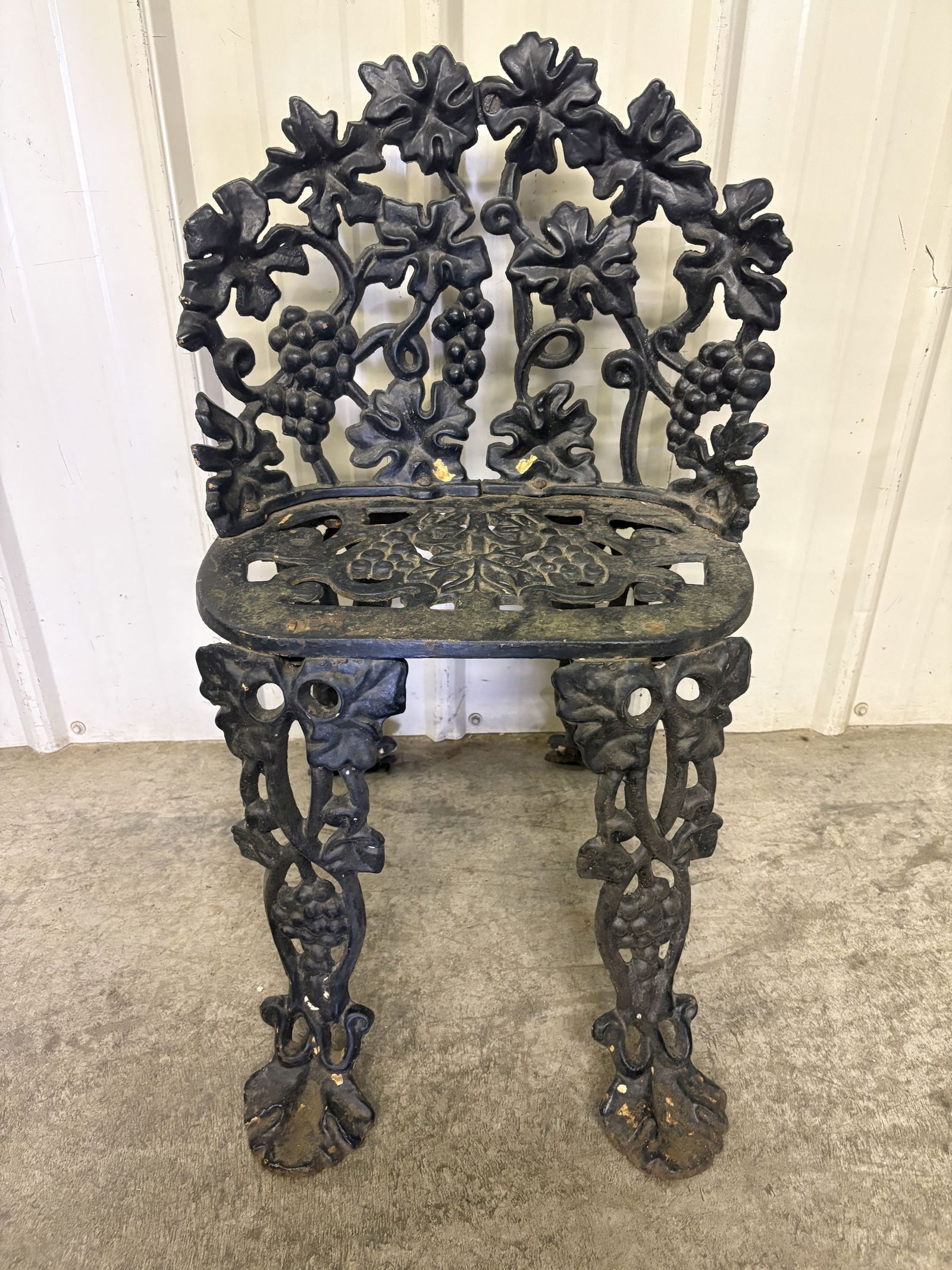 Cast Iron Grapevine Pattern Patio - Outdoor Chair 18"X19"X27" (1 of 4)