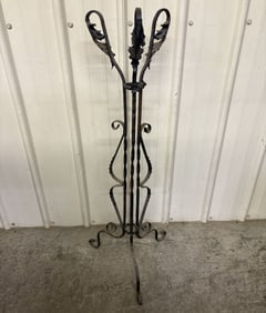 Antique Wrought Iron Plant Stand 17"X17"X45"