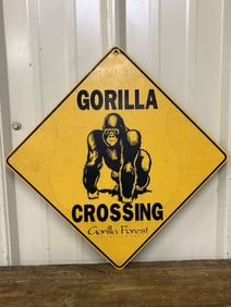 Gorilla Crossing - Gorilla Forest Louisville Zoo Metal Sign 12"X12"