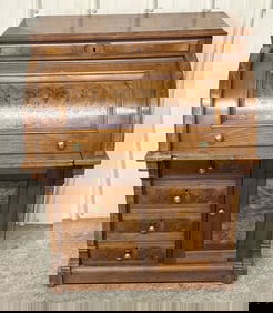 Antique Victorian Walnut Cylinder Roll Top Desk 30"X24"X31"