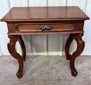 Antique Victorian Walnut Hall Table 18"X31"X29"