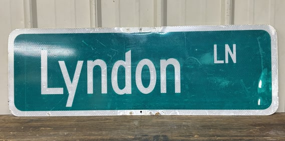 Lyndon Lane - Metal Sign 12"X36"