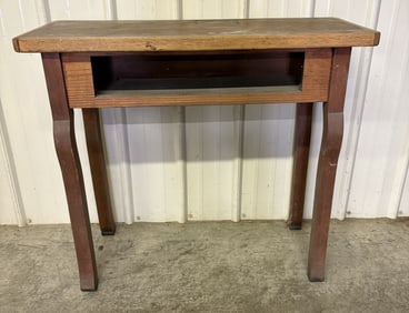 Early Primitive Style Wooden Hall Table 15"X38"X33"