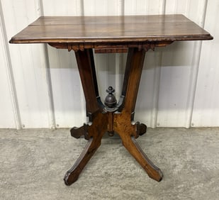 Antique Eastlake Victorian Parlor Lamp Table 22"X32"X30"