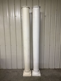 Pair Of Large White Painted Wooden Columns 12"X12"X94"