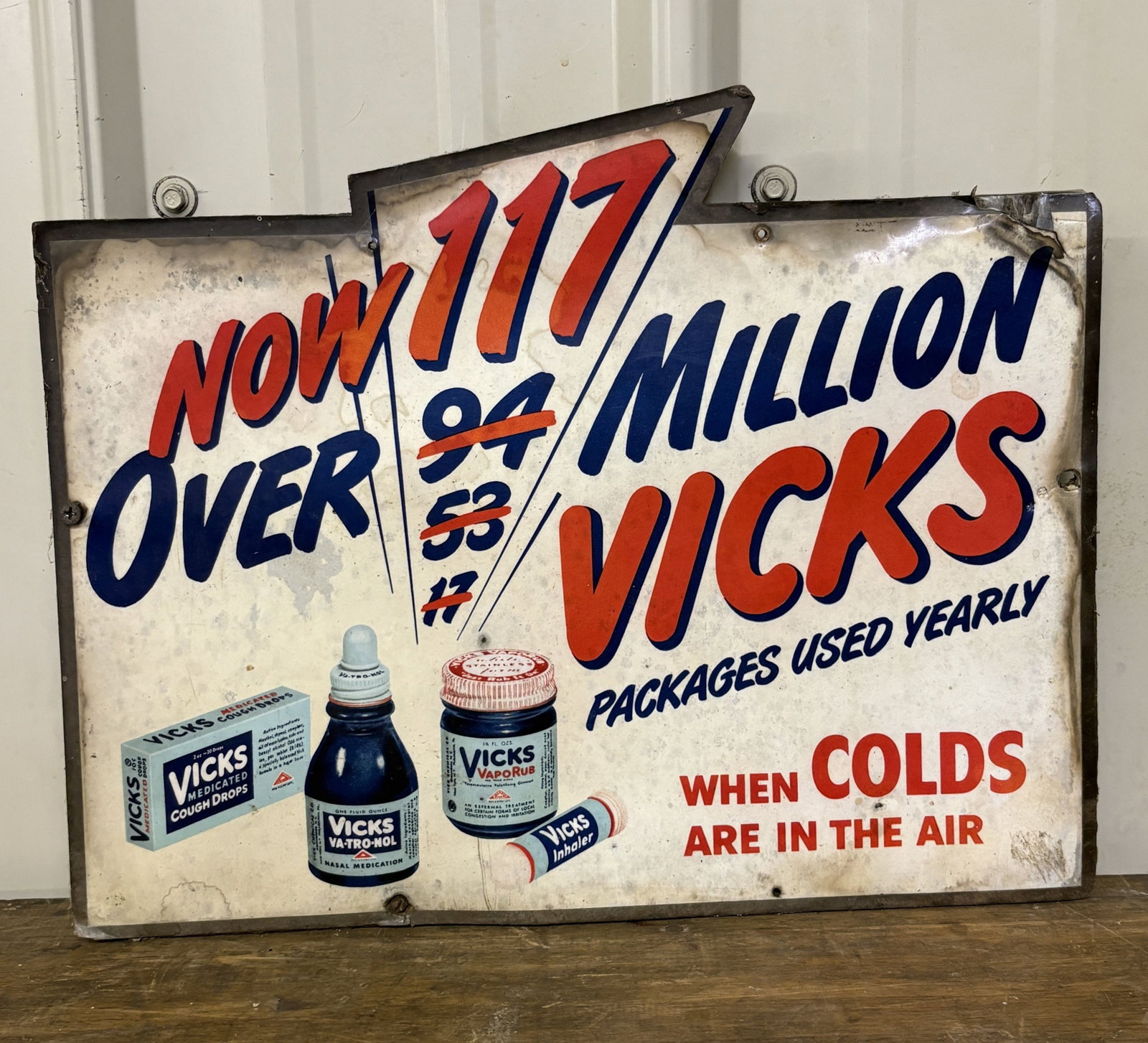 Vicks VapoRub Product Advertising Sign 15"X12": Vicks VapoRub Product Advertising Sign 15"X12"
