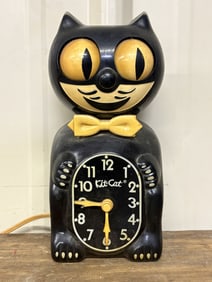 Vintage Kit Cat Klock - California Clock Co. Model D3; 3"X4"X9"