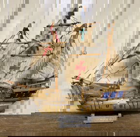 Historic Santa Maria 1492 Ship 4"X18"X18"