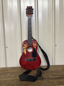 First Act Discovery Flame Decorated Children's Acoustic Guitar FG-128 3"X10"X30"