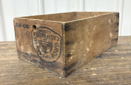 Wooden California Produce Box 10"X15"X6"