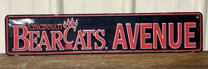 Cincinnati Bearcats Avenue Street Sign 5"X24"